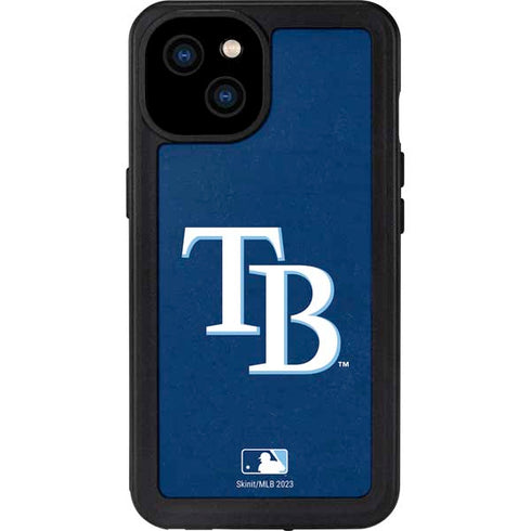 MLB Tampa Bay Rays - Solid Distressed iPhone 15 Plus Waterproof Case